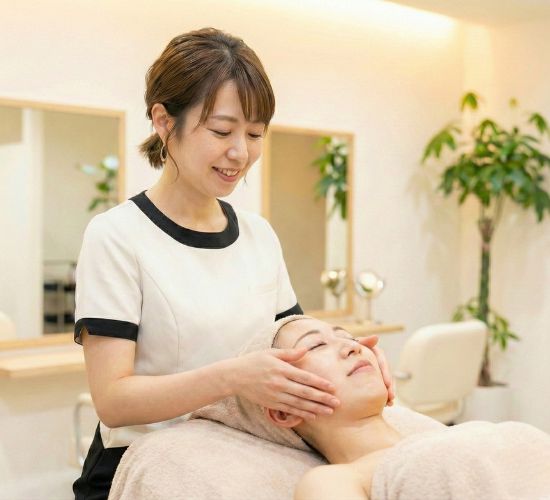 事務作業から解放され、お客様への施術に集中して笑顔で働くサロンスタッフ