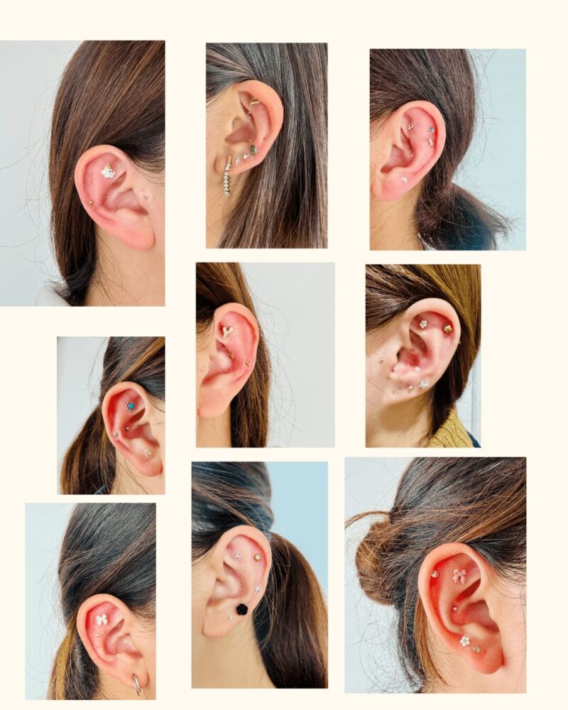 羽島市 HAKUAさん 耳ツボジュエリー 施術風景